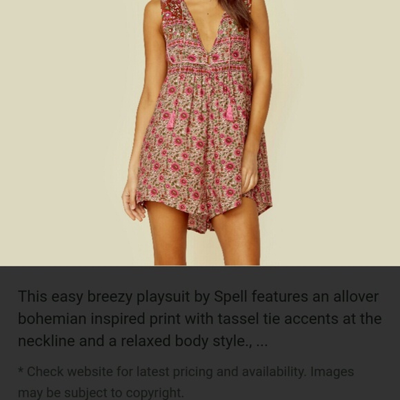 Spell Designs Exclusive Kombi Romper Spice Bnwt L - Picture 5 of 5